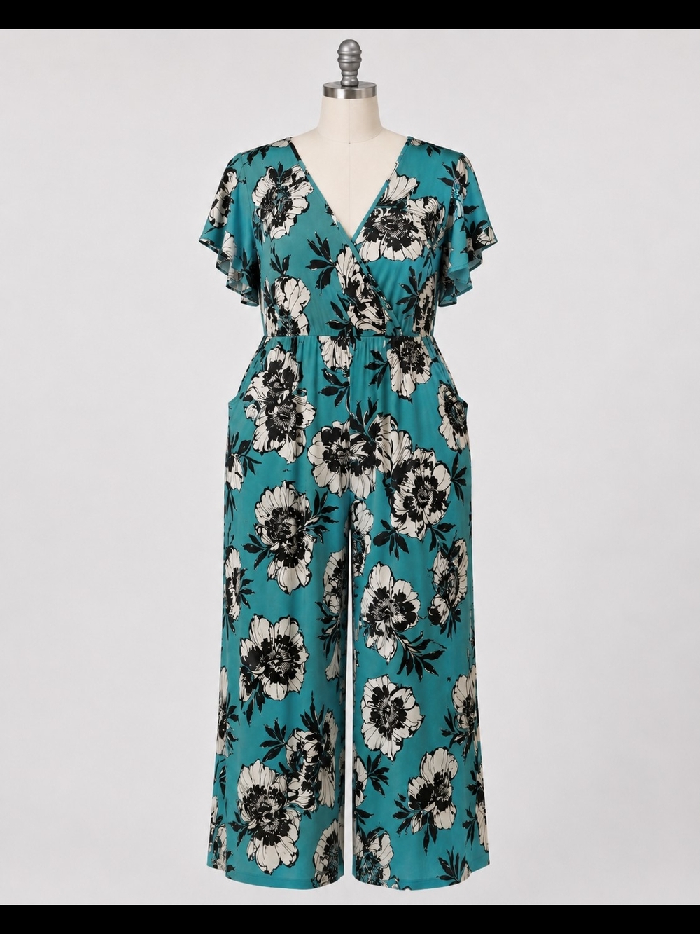 Beautiful Lane Bryant plus-size jumpsuit in size 22/24 featuring a vibrant teal